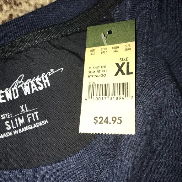 Eddie Bauer | Shirts | New Eddie Bauer Legend Wash Pocket T Xl Slim Fit ...